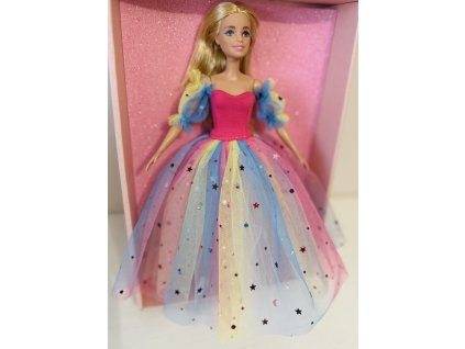 Barbie v plesových šatech - duhové