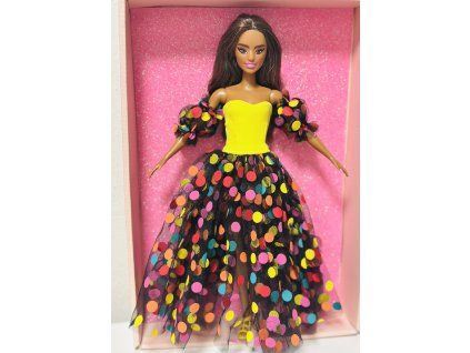 Barbie v plesových šatech s puntíky