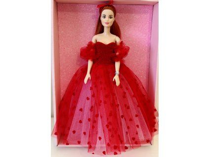 Barbie v plesových šatech se srdíčky