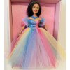 Barbie v plesových šatech - duhové