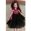 Barbie s tylovou sukní - růžová/černá