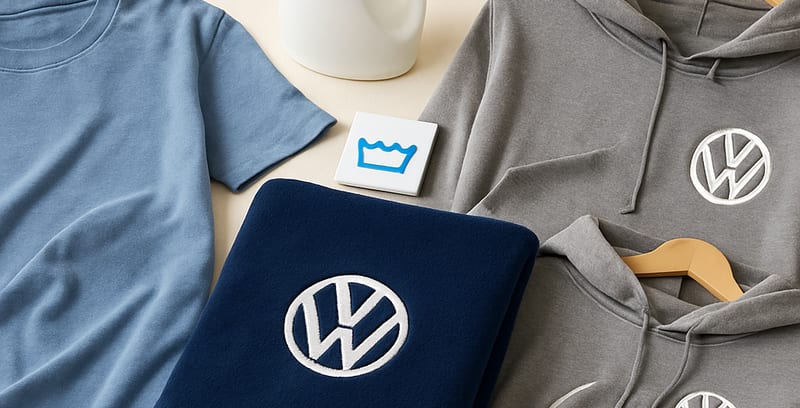 Jak pečovat o textil s potiskem a logem Volkswagen