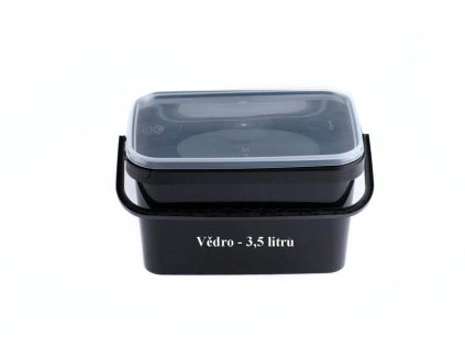 Plastové hranaté vedro 3,5L čierne