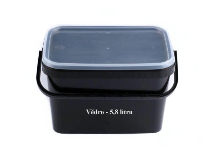Plastové hranaté vedro 5,8L čierne