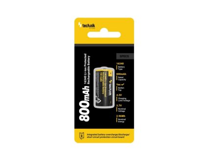 Nabíjateľná batéria RCR123A 16340 800mAh 3,7V