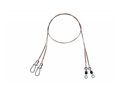 Oceľové lanko s karabínkou 35cm 20kg 2ks