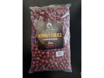 Krmný boilies 20mm 5kg JAHODA