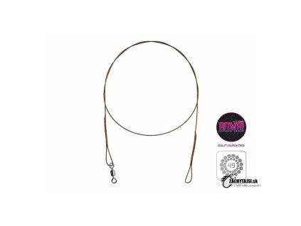 Oceľové lanko so slučkou 60cm 14kg 2ks