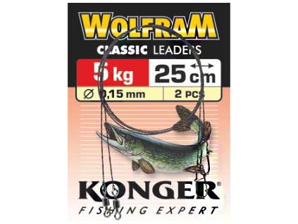 Wolframové lanko 15cm 5kg 2ks