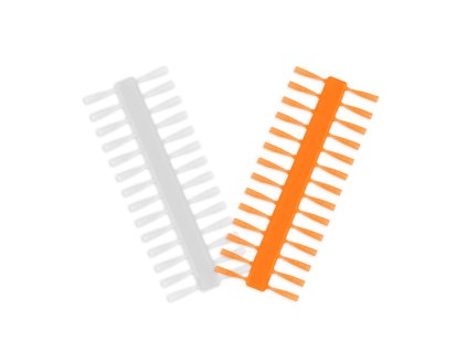 Nekonečná zarážka Q-STOP transparentná+oranžová