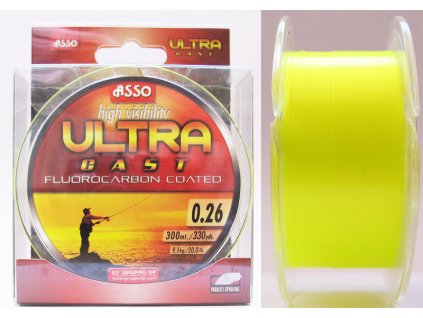 ULTRA CAST 300m 0,28mm 10,2kg fluo žltá