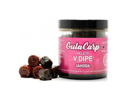 Pelety v dipe 8mm 125ml JAHODA