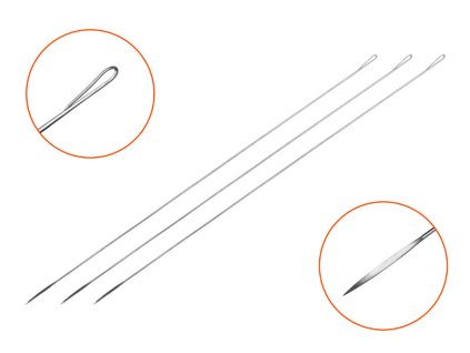 Prešívacia Ihla na rybky FISHY 15cm 3ks