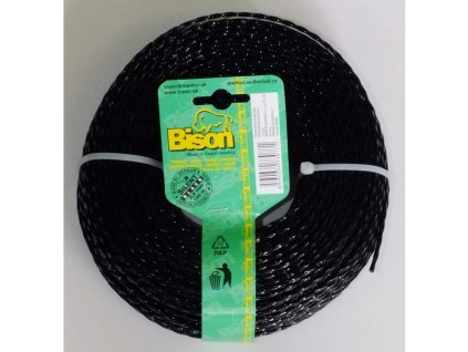 BISON lanko 2,4mm x 100m cierne tocene stvorlistok SILENT BLACK 01