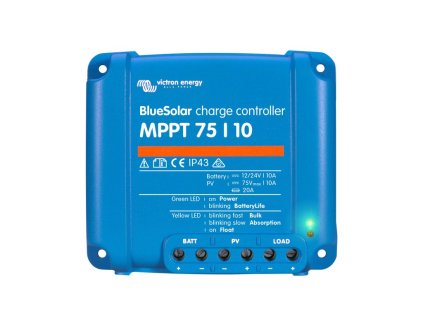 12684 1 victron energy solarni regulator bluesolar mppt 75 10 12 24v 10a