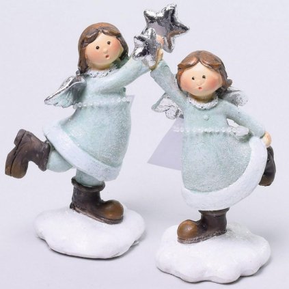 ANJEL MODRÝ MIX2 POLY 6*5*11CM SUPER CENA!