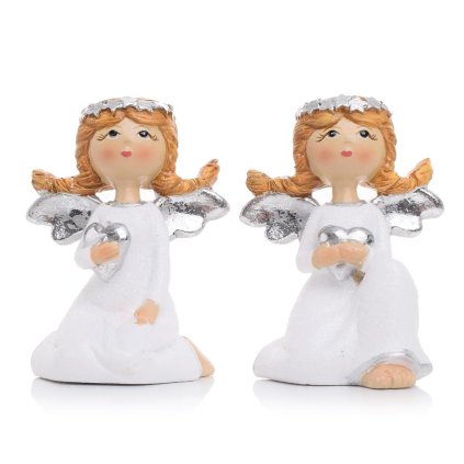 ANJEL SO SRDCOM KLAČIACI MIX/2 BIE/STR POLY 5.5*5.5*8