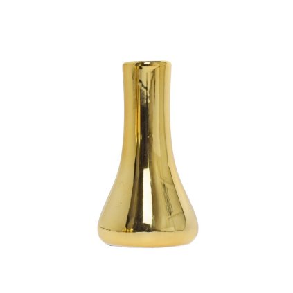 VÁZA AMPOLLA zlatá/keramika ORO pr.6xV11cm