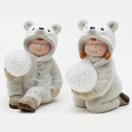 DIEŤA S LED GUĽOU MIX 13,5X11X17,5CM KER.