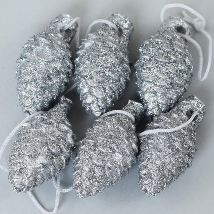 AKCIA! ŠIŠKY ZÁVES S/6 STRIEB. POLY