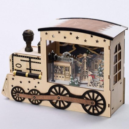 LED HRAJÚCI DREV VLAK 30x10x21CM SUPER CENA!