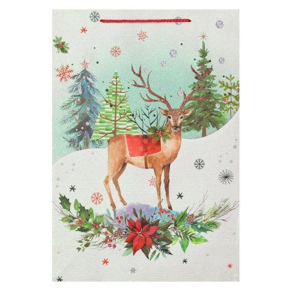 DARČEKOVÁ TAŠKA S 23*18*10CM VIANOCE GLITER