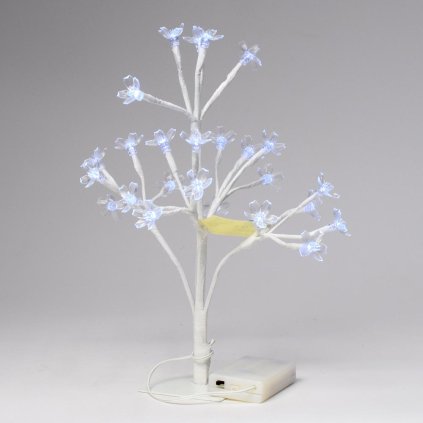 AKCIA! STROM KVIETKY BIELY COLD WHITE 25L LED 30CM