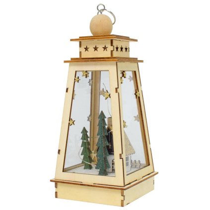 LAMPÁŠ LED DREVO NATUR 10x10x23CM SUPER CENA!