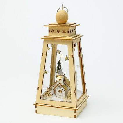 LAMPÁŠ LED DREVO NATUR 10x10x23CM SUPER CENA!