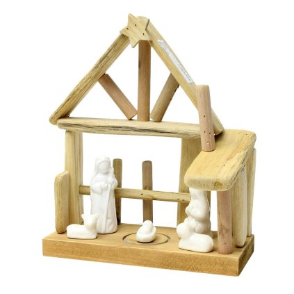 JASLE DOM LED DREVO NATUR 25x10,5x28CM