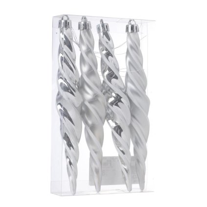 CENCÚL TOČENÝ PLAST. STRIEBORNÝ MAT/LESK S/4 17,8CM
