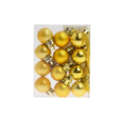 GULE PLAST. ZLATÉ MAT/LESK/PERL. S/12 2CM