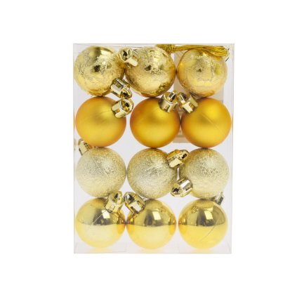 GULE PLAST. ZLATÉ LESK/MAT/PIESK/MRAZ S/12 3CM