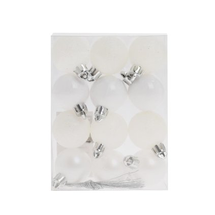 GULE PLAST. BIELE LESK/PERLA/GLIT S/12 3CM