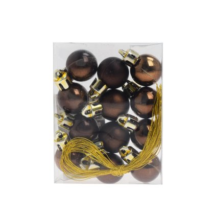 GULE PLAST. HNEDÉ MAT/LESK/PER. S/12 2CM