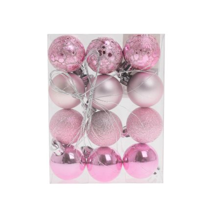 GULE PLAST. RUŽOVÉ LESK/MAT/PIESK/MRAZ S/12 3CM