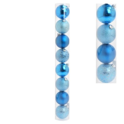 GULE PLAST. MODRÉ MAT/LESK/MRAZ S/8 8CM