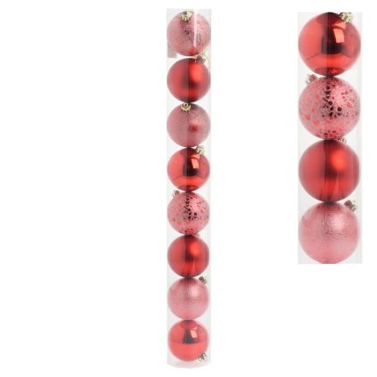 GULE PLAST. ČERVENÉ LESK/MAT/PIESK/MRAZ S/8 8CM