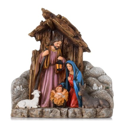 BETLEHEM FAREBNÝ LED POLY 17*7,8*18,4CM