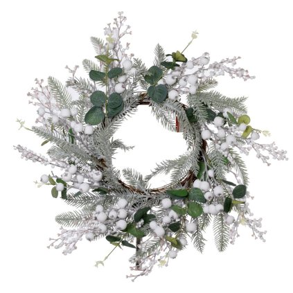 VENIEC ČEČINKA, EUCALYPTUS, BIE. ŠÍPKY, BOBULKY 55CM