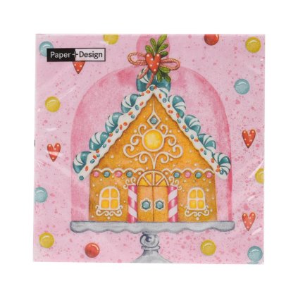 199398 SERVÍTKY vian perník dom 33x33CM/199398