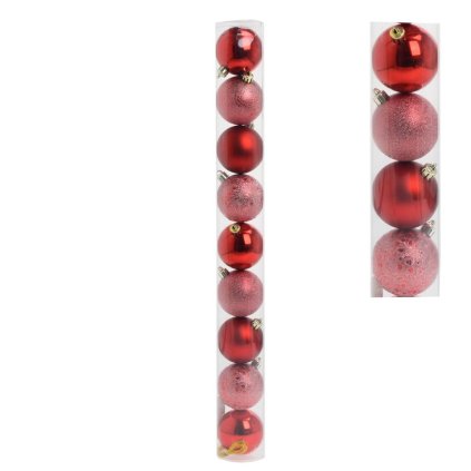 GULE PLAST. ČERVENÉ LESK/MAT/PIESK/MRAZ S/9 6CM