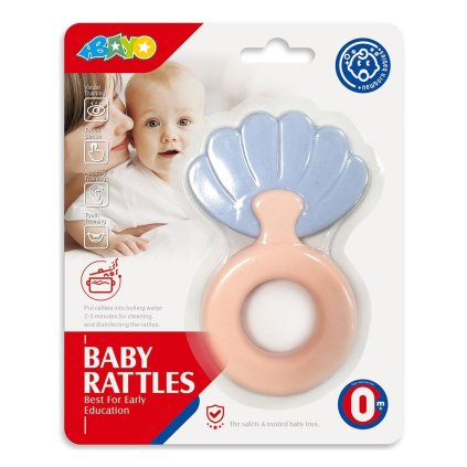 Dětské kousátko s chrastítkem Baby Mix mušle
