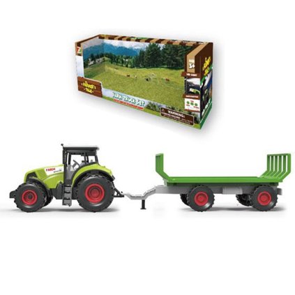 Traktor s přívěsem se zvukem a světlem