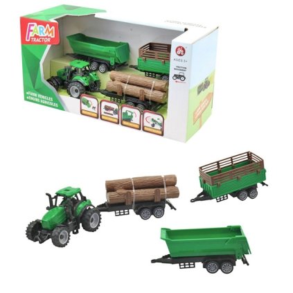 Traktor s vlečkou a příslušenstvím