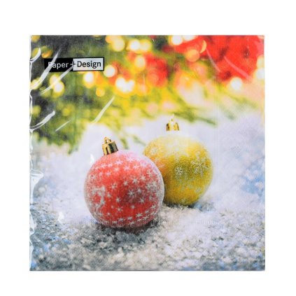 199385 SERVÍTKY 33x33CM CHRYSTAL BAUBLES