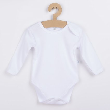 Kojenecké body s dlouhým rukávem New Baby bílé 62 (3-6m)