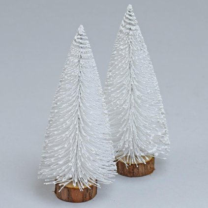 VIAN.STROMČEK BIELA GLIT. NA PNI 15CM S/2