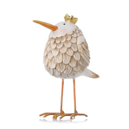 VTÁČIK BIE/BÉŽ/ZLA KORUNKA POLY 10,5*5,5*11,5CM SUPER CENA!