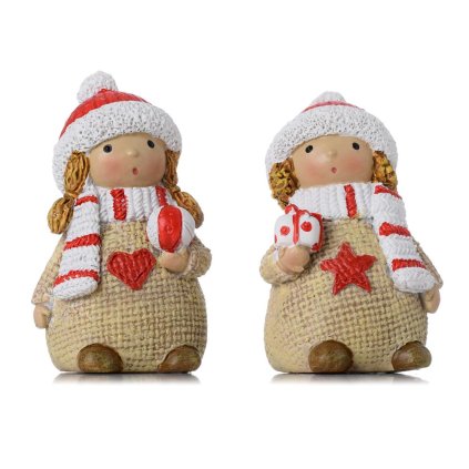 DETIČKY BÉŽ., MIKUL. ČIAPKA, ŠÁL BÉŽ/ČER/BIE MIX/2 POLY 3,5*3,5*7CM